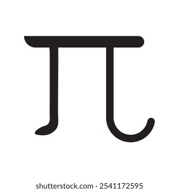 Pi symbol and icon. pi vector illustration.