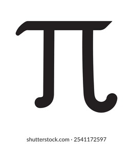 Pi symbol and icon. pi vector illustration.