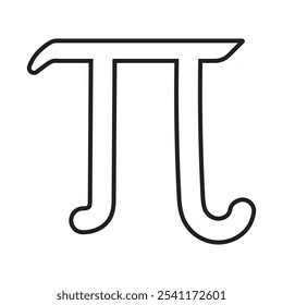 Pi symbol and icon. pi vector illustration.