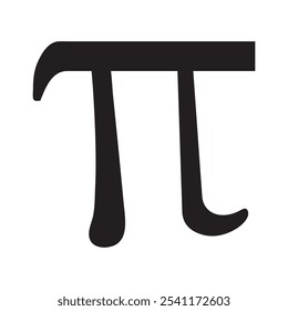 Pi symbol and icon. pi vector illustration.