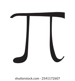 Pi symbol and icon. pi vector illustration.