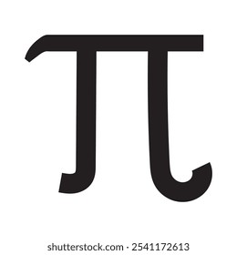 Pi symbol and icon. pi vector illustration.