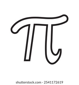 Pi symbol and icon. pi vector illustration.