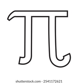 Pi symbol and icon. pi vector illustration.