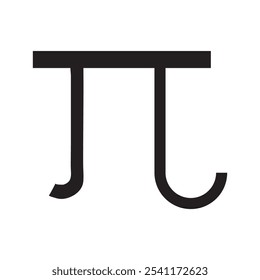 Pi symbol and icon. pi vector illustration.