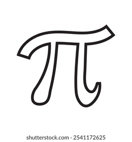 Pi symbol and icon. pi vector illustration.