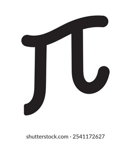 Pi symbol and icon. pi vector illustration.