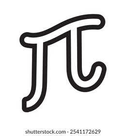 Pi symbol and icon. pi vector illustration.