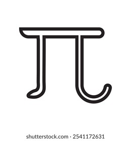 Pi symbol and icon. pi vector illustration.