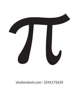 Pi symbol and icon. pi vector illustration.