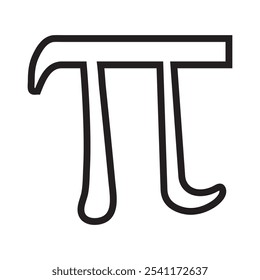 Pi symbol and icon. pi vector illustration.