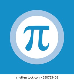 Pi Symbol Icon . Vector Illustration