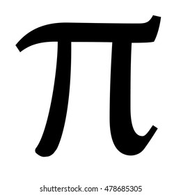 Pi symbol icon . Vector illustration 
