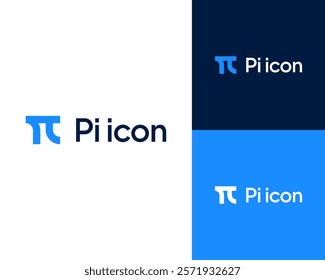 Pi Symbol Math Equation Algebra Mathematics Icon Modern Simple Vector Logo Design Illustration