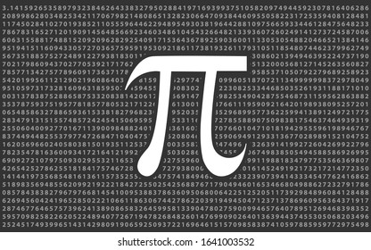 pi symbol on digits of pi number