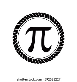 pi symbol with rope border