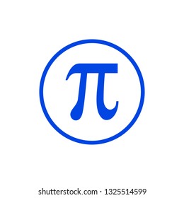 Pi symbol. Vector illustration