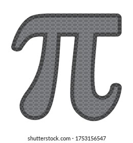 Pi Symbol Vector Illustration. Mathematics Constant Number Pi Isolated On White Background