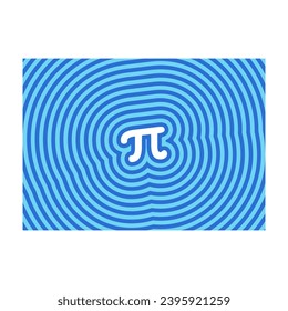 pi symbol and wavy lines. pi symbol background. pi symbol concept