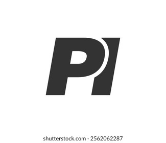 PI Techno Editable Font Logo For Corporate Branding. Bold, Futuristic Design With Unique Typographic Ideas. Minimal Custom Type And Dynamic Letter Variations For Promotion, Printing, And Book Titles