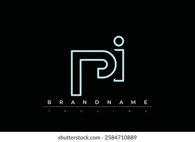 PI Technology Letter Logo Template. This tech letter logo is a graphic mark that uses letters to represent a technology company.