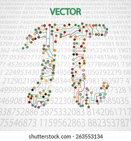 Pi technology shape eps10. Mathematics vector elegant illustration