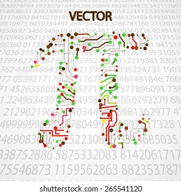 Pi technology shape eps10. Mathematics vector elegant illustration