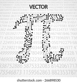 Pi technology shape eps10. Mathematics vector elegant illustration