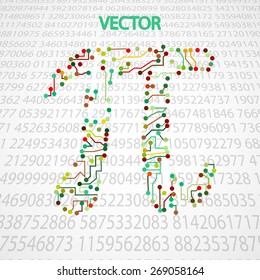 Pi technology shape eps10. Mathematics vector elegant illustration