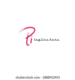 Pi white background handwritten logo