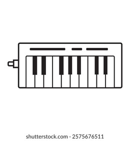 pianica icon illustration design template