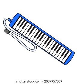 pianica vector illustration,isolated on white background,top view