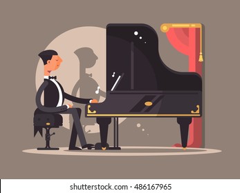 Pianist performs at concert