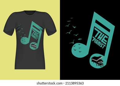 The Pianist T Shirt Vintage Design