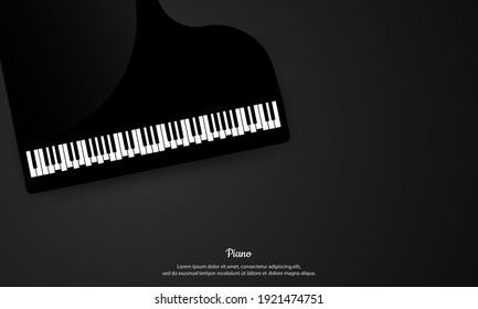 Piano de fondo abstracto. Concierto de piano y festival de música afiche estilo retro vintage moderno. Piano de fondo musical clásico para afiches, web, volante, revista. Ilustración del vector