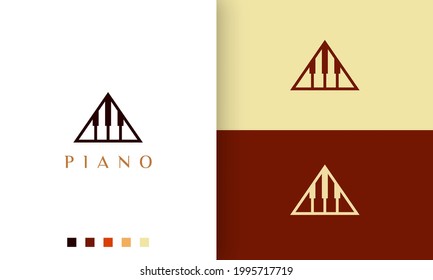 piano academy logo or icon in a minimalist and modern style