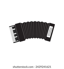 piano accordion. Isolated on white background