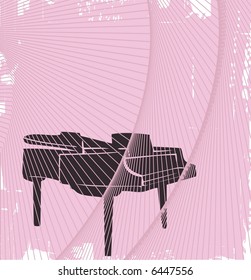 Piano Background Vector Illustration