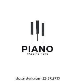 piano bar logo design vector template.