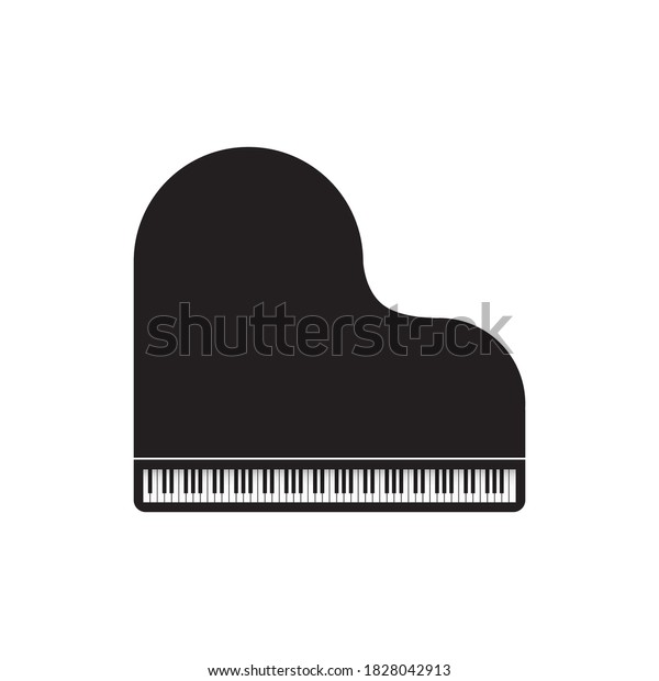 Piano Black Top View Vector Illustration Stock Vector (Royalty Free ...