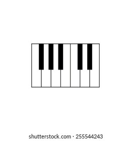 piano - black vector icon