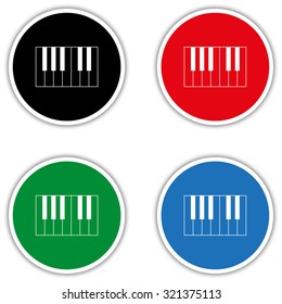 piano - black vector icon