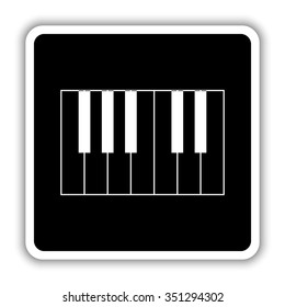 piano - black vector icon