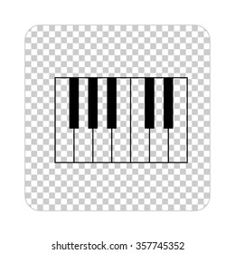 piano  - black vector icon
