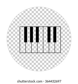 piano  - black vector icon