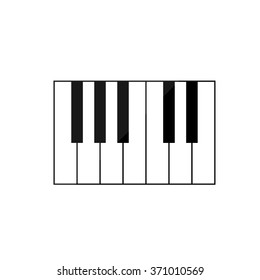 piano  - black vector icon