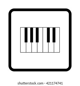 piano  - black vector icon