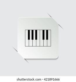 piano  - black vector icon
