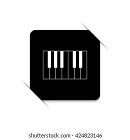piano  - black vector icon