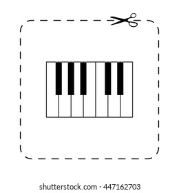 piano  - black vector icon